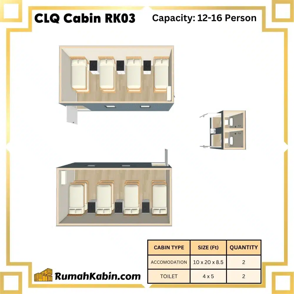 Centralized Labour Quarters (CLQ Cabin) | RK03 Capacity: 12-16 Person - Image 5