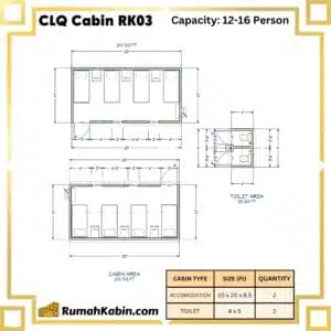 Centralized Labour Quarters (CLQ Cabin) | RK03 Capacity: 12-16 Person - Image 2